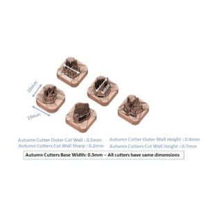 Polymer Clay Micro Autumn Leaves Cutters Set